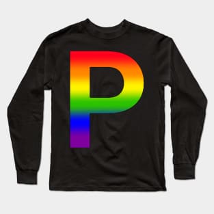 Rainbow Letter P Long Sleeve T-Shirt
